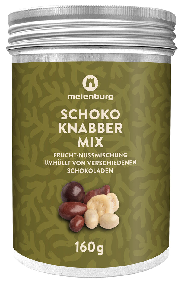 Meienburg Schoko-Knabber-Mix Dose mit 160 g, rundes Alu-Gebinde