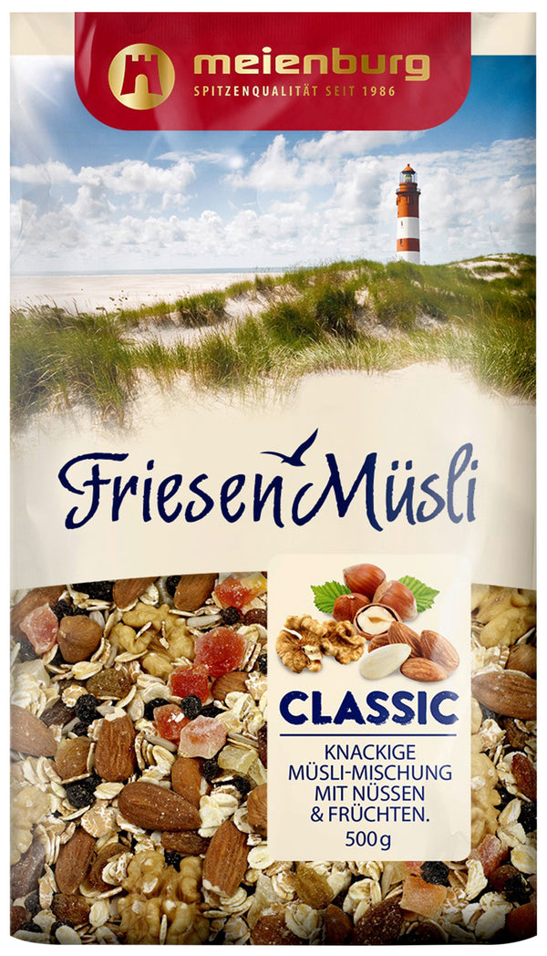 Meienburg Friesen-Müsli Classic, 500 g Knackiges Müsli mit Nüssen & Früchten