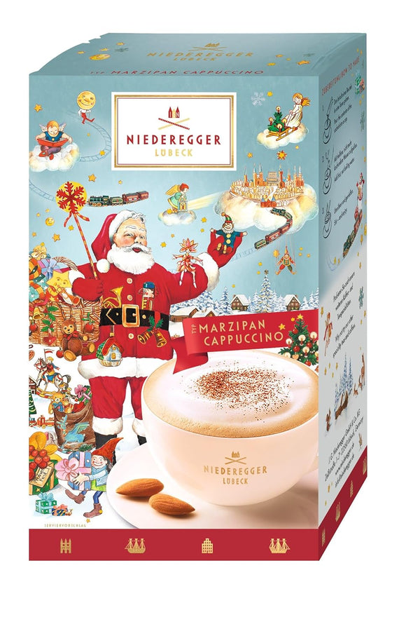 Niederegger Geschenkbox Marzipan-Cappuccino mit Tasse und Feiertagsdesign