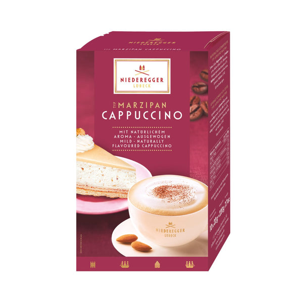 Niederegger Marzipan-Cappuccino Packung (220 g) mit Cappuccino-Abbildung