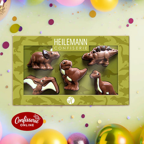 Heilemann Schokoladenfiguren Geschenkpackung Dinosaurier, 100 g
