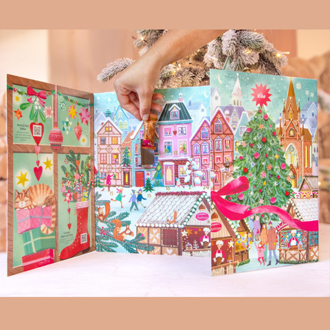 Viba | Nougat Adventskalender Weihnachtsmarkt, 245 g B-Ware