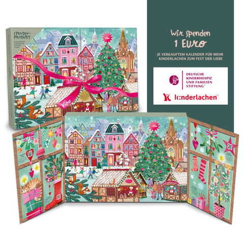 Viba | Nougat Adventskalender Weihnachtsmarkt, 245 g B-Ware