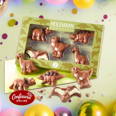 Heilemann Schokoladenfiguren Geschenkpackung Dinosaurier, 100 g