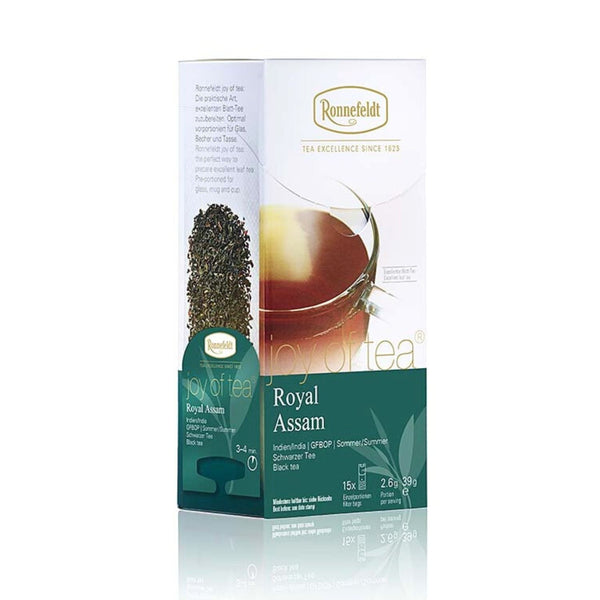 Ronnefeldt Joy of Tea® Royal Assam 39 g Teedose mit Teebeutel vorne