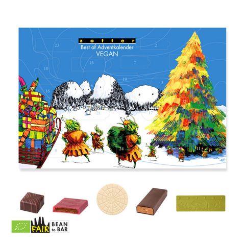 Zotter Best of Adventkalender VEGAN und alkoholfrei B Ware