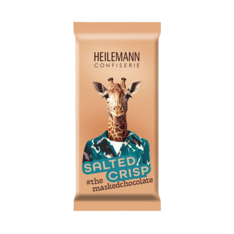 Heilemann Masked Chocolates leckere Salted Crisp Edelvollmilch-Schokolade, 37 g