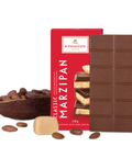 Niederegger Marzipan-Zartbitter Schokoladentafel (110 g) mit Marzipanstücken und Kakaobohnen