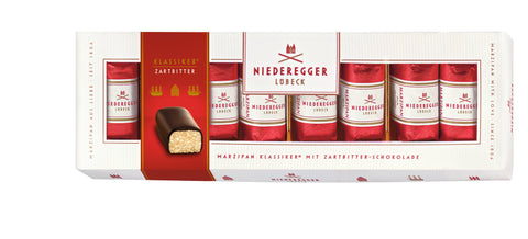Niederegger Marzipan Klassiker Geschenkpackung in roter/cremefarbener Dose