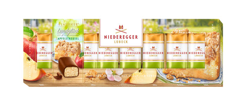 Packung Apfelstreusel mit Marzipan, 100 g, in mehreren Stück