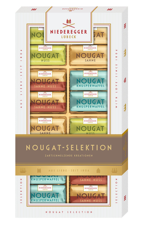 Niederegger Nougat-Selektion 200 g, Geschenkbox mit sechs Sorten