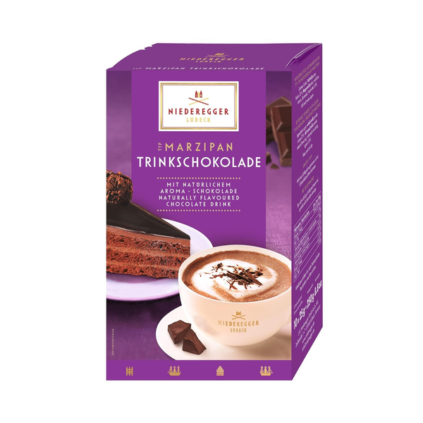 Niederegger Marzipan-Trinkschokolade Packung mit Tasse