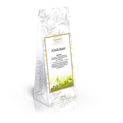 Almkräuter Kräutertee im Beutel mit 100 g Aufdruck