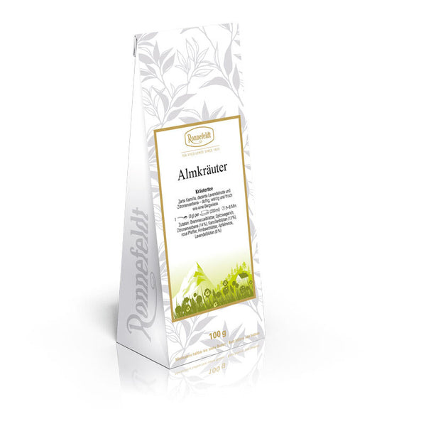 Almkräuter Kräutertee im Beutel mit 100 g Aufdruck