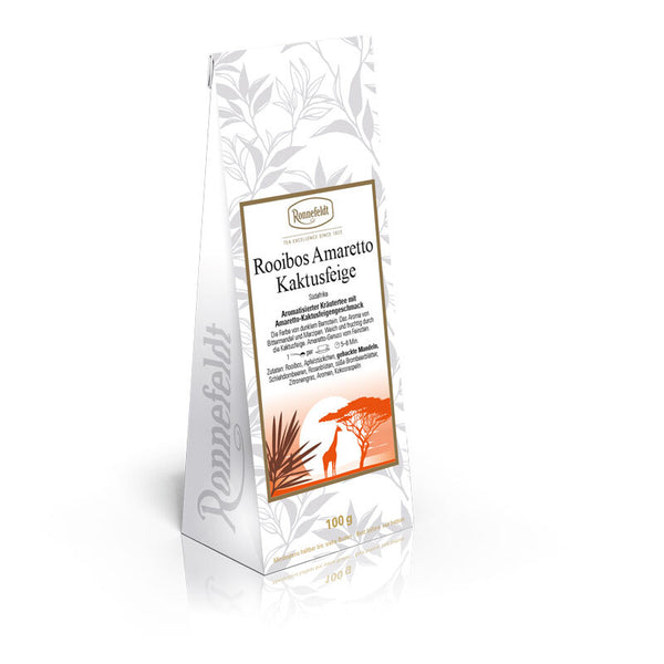 Ronnefeldt Rooibos Amaretto-Kräutertee im 100-g Beutel mit Kaktusfeigenaroma