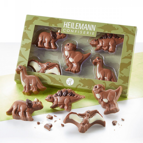 Heilemann Schokoladenfiguren Geschenkpackung Dinosaurier, 100 g