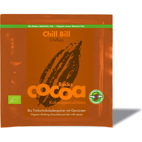 Trinkschokoladen-Portionsbeutel Becks Cocoa Chill Bill mit Chilis
