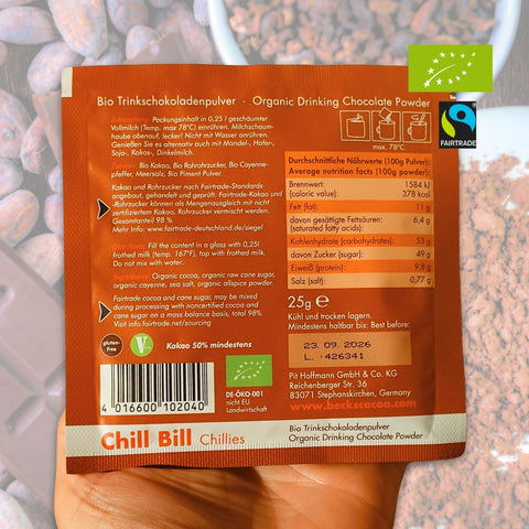 Becks Cocoa Kakaospezialitäten Chill Bill Probiertüte, 25 g