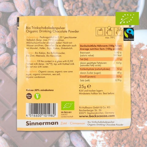 Becks Cocoa Kakaospezialitäten Sinnerman Probiertüte, 25 g