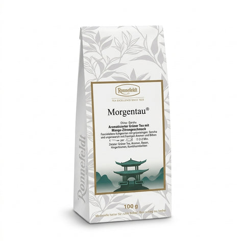 Ronnefeldt Morgentau Grüner Mango-Zitrus Tee, 100 g Packung