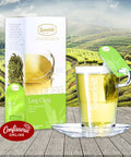 Ronnefedlt Joy of Tea® Lung Ching Tee mit Packung und grüner Teetasse