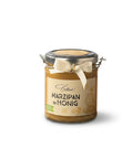 Glas mit Marzipan in Honig, 250 g, mit Schleifenband und Etikett